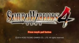 Samurai Warriors 4 Title Screen